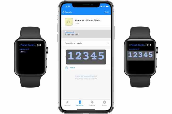 1password native apple watch app