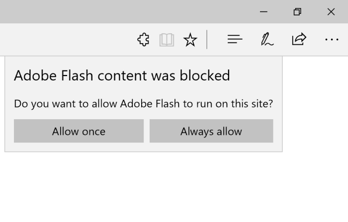 Microsoft edge block flash default 2017