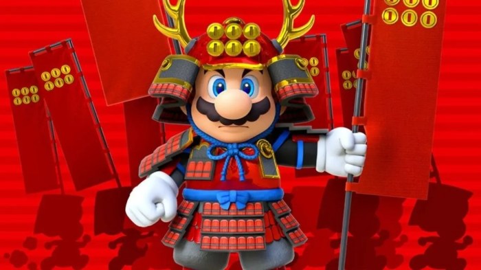 Miyamoto t shirt samurai mario