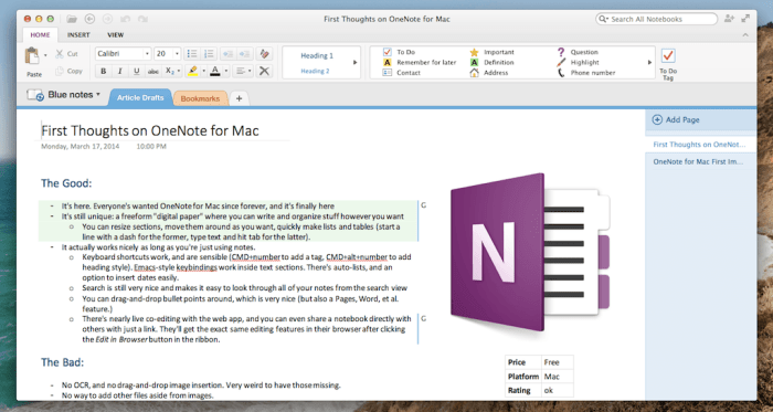 Microsoft onenote now totally free for mac and pc