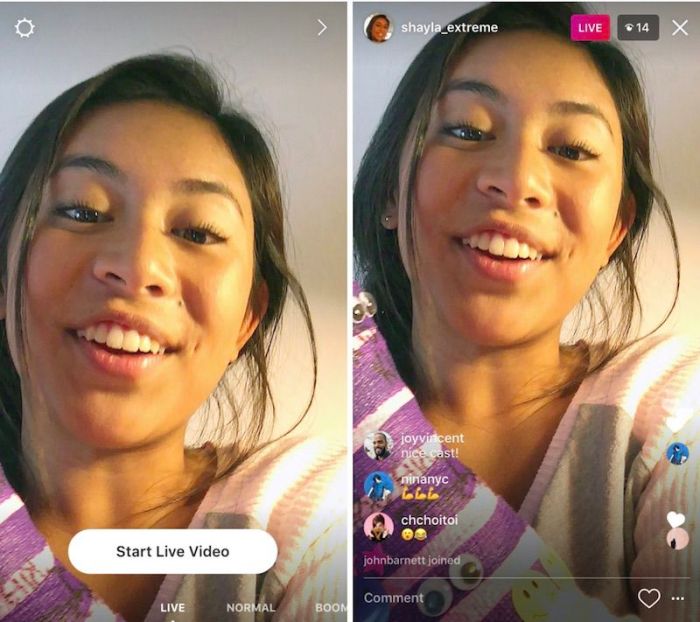 Instagram live available all users us