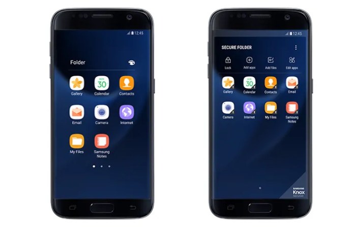 Galaxy s7 secure folder with android 7 0 update