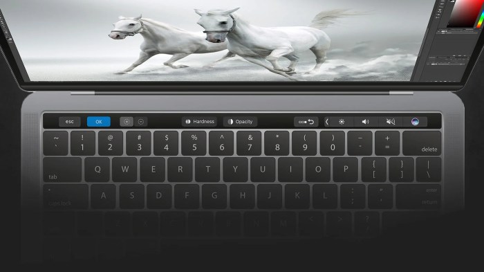 Photoshop touch bar support new macbook pro