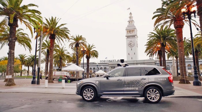 Self driving uber cars in san francisco